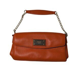 DKNY Soft Leather Bag Orange Chain Strap Crossbody/Shoulder Purse